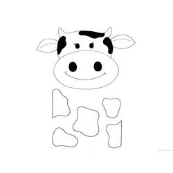 Dessin à colorier: Vache (Animaux) #13315 - Coloriages à imprimer