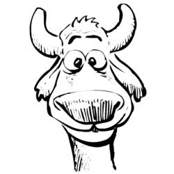 Dessin à colorier: Vache (Animaux) #13322 - Coloriages à Imprimer Gratuits