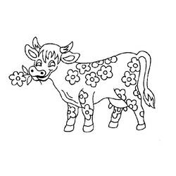 Dessin à colorier: Vache (Animaux) #13326 - Coloriages à Imprimer Gratuits