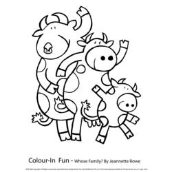 Dessin à colorier: Vache (Animaux) #13327 - Coloriages à Imprimer Gratuits