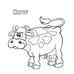Dessin à colorier: Vache (Animaux) #13344 - Coloriages à Imprimer Gratuits