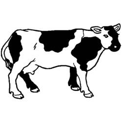 Dessin à colorier: Vache (Animaux) #13355 - Coloriages à imprimer