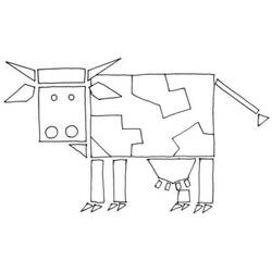 Dessin à colorier: Vache (Animaux) #13362 - Coloriages à Imprimer Gratuits