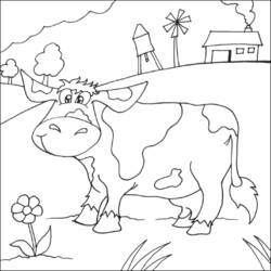 Dessin à colorier: Vache (Animaux) #13366 - Coloriages à Imprimer Gratuits