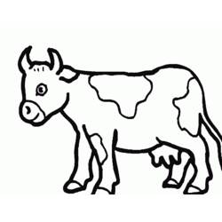 Dessin à colorier: Vache (Animaux) #13373 - Coloriages à imprimer