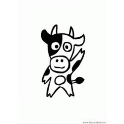 Dessin à colorier: Vache (Animaux) #13375 - Coloriages à Imprimer Gratuits