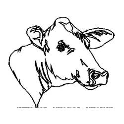 Dessin à colorier: Vache (Animaux) #13380 - Coloriages à Imprimer Gratuits