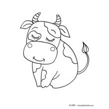 Coloriage Vache (Animaux) #1370 à imprimer et colorier