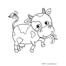 Coloriage Vache (Animaux) #1375 à imprimer et colorier