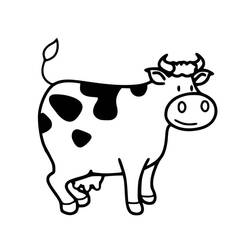 Coloriage Vache (Animaux) #178310 à imprimer et colorier