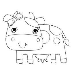 Coloriage Vache (Animaux) #178320 à imprimer et colorier