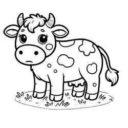Coloriage Vache (Animaux) #217650 à imprimer et colorier