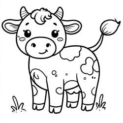 Coloriage Vache (Animaux) #217653 à imprimer et colorier