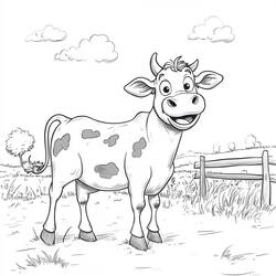 Coloriage Vache (Animaux) #217657 à imprimer et colorier