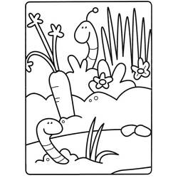 Dessin à colorier: Ver de terre (Animaux) #214592 - Coloriages à Imprimer Gratuits