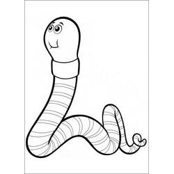 Dessin à colorier: Ver de terre (Animaux) #214596 - Coloriages à Imprimer Gratuits