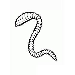 Dessin à colorier: Ver de terre (Animaux) #214600 - Coloriages à Imprimer Gratuits