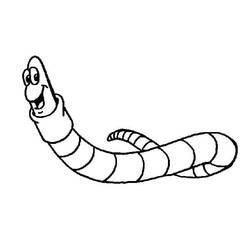 Dessin à colorier: Ver de terre (Animaux) #214601 - Coloriages à Imprimer Gratuits