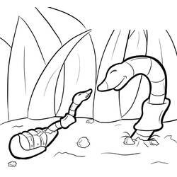 Dessin à colorier: Ver de terre (Animaux) #214608 - Coloriages à Imprimer Gratuits