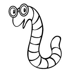 Dessin à colorier: Ver de terre (Animaux) #214609 - Coloriages à Imprimer Gratuits