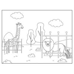 Coloriage Zoo (Animaux) #201756 à imprimer et colorier