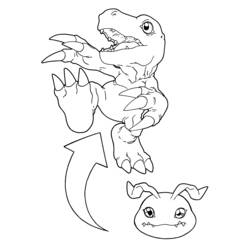 Dessin à colorier: Digimon (Animé et Manga) #51476 - Coloriages à Imprimer Gratuits