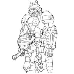 Dessin à colorier: Digimon (Animé et Manga) #51497 - Coloriages à Imprimer Gratuits