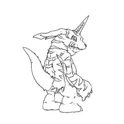 Dessin à colorier: Digimon (Animé et Manga) #51729 - Coloriages à Imprimer Gratuits