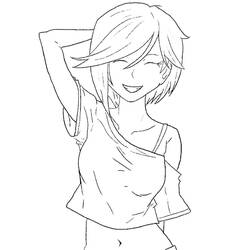 Dessin à colorier: Fille Manga (Animé et Manga) #190654 - Coloriages à Imprimer Gratuits