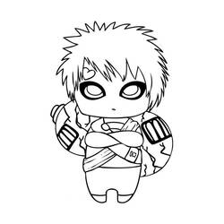 Dessins à colorier: Gaara - Coloriages à Imprimer Gratuits