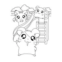 Coloriage Hamtaro (Animé et Manga) #39962 à imprimer et colorier