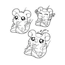 Coloriage Hamtaro (Animé et Manga) #40014 à imprimer et colorier