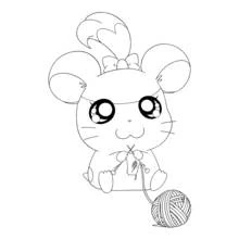 Coloriage Hamtaro (Animé et Manga) #40043 à imprimer et colorier