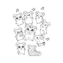 Coloriage Hamtaro (Animé et Manga) #40047 à imprimer et colorier