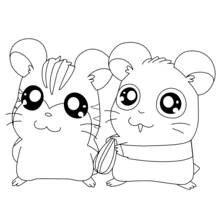 Coloriage Hamtaro (Animé et Manga) #40058 à imprimer et colorier