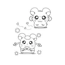 Coloriage Hamtaro (Animé et Manga) #40062 à imprimer et colorier