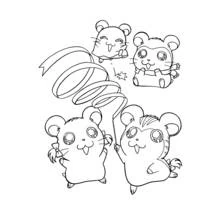 Coloriage Hamtaro (Animé et Manga) #40069 à imprimer et colorier