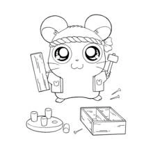 Coloriage Hamtaro (Animé et Manga) #40086 à imprimer et colorier