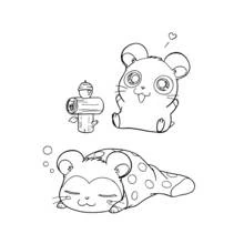 Coloriage Hamtaro (Animé et Manga) #40096 à imprimer et colorier