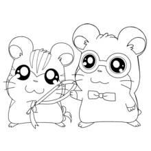 Coloriage Hamtaro (Animé et Manga) #40105 à imprimer et colorier