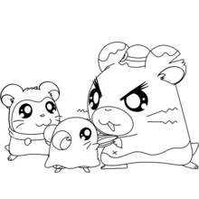 Coloriage Hamtaro (Animé et Manga) #40110 à imprimer et colorier