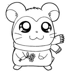 Coloriage Hamtaro (Animé et Manga) #40204 à imprimer et colorier