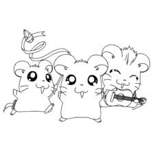 Coloriage Hamtaro (Animé et Manga) #40216 à imprimer et colorier