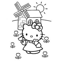 Coloriage Hello Kitty (Animé et Manga) #175660 à imprimer et colorier