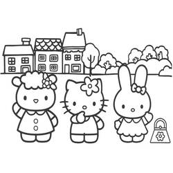 Coloriage Hello Kitty (Animé et Manga) #175679 à imprimer et colorier
