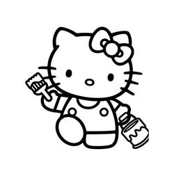 Coloriage Hello Kitty (Animé et Manga) #175690 à imprimer et colorier