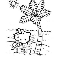 Coloriage Hello Kitty (Animé et Manga) #175694 à imprimer et colorier