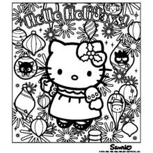 Coloriage Hello Kitty (Animé et Manga) #36796 à imprimer et colorier