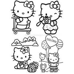 Dessin à colorier: Hello Kitty (Animé et Manga) #36826 - Coloriages à Imprimer Gratuits
