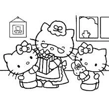 Coloriage Hello Kitty (Animé et Manga) #36927 à imprimer et colorier